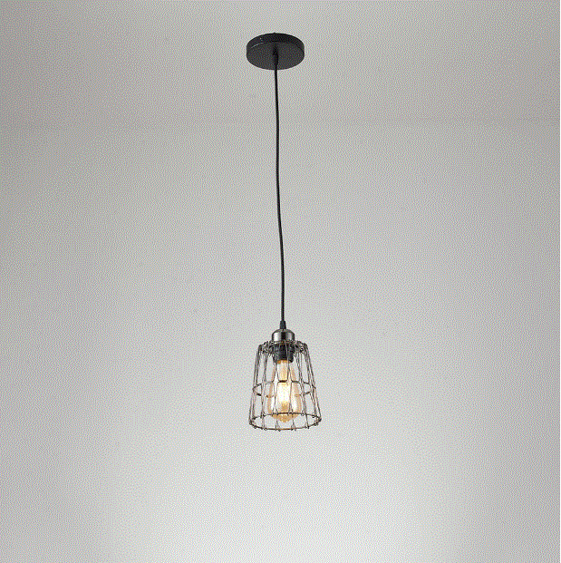 Pendente Nordecor Ollin Aramado 1L E27 Preto 250mm 2598