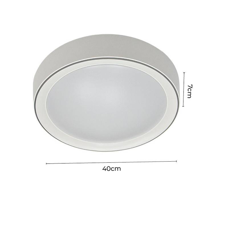 Plafon Nordecor Meny Redondo 29 watts 3000K Branco Ø400x70mm 2211