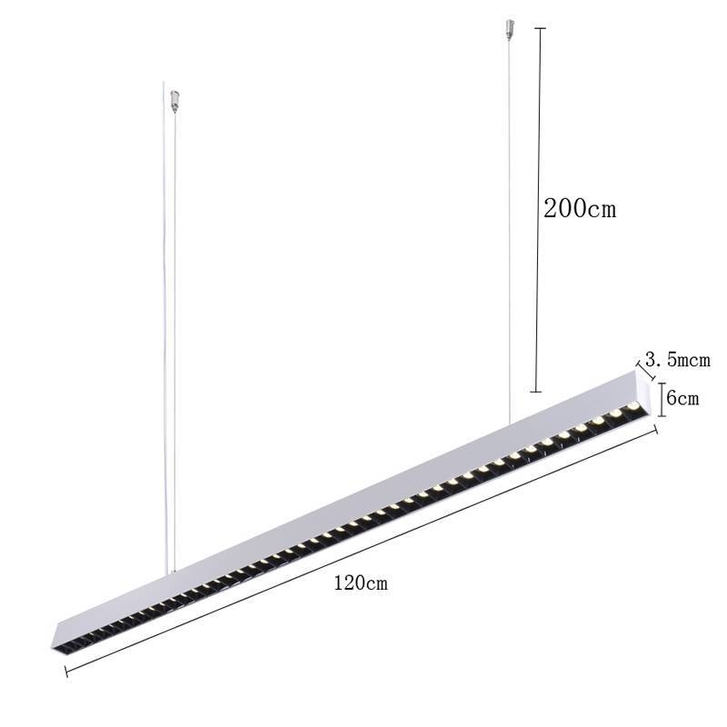 Pendente Nordecor Lyta Pro 40 watts 3000K Branco 60x35x1200mm 2837