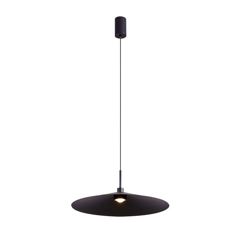 Pendente Nordecor Kale Dre 10 watts 3000K Preto Ø380mm 2864