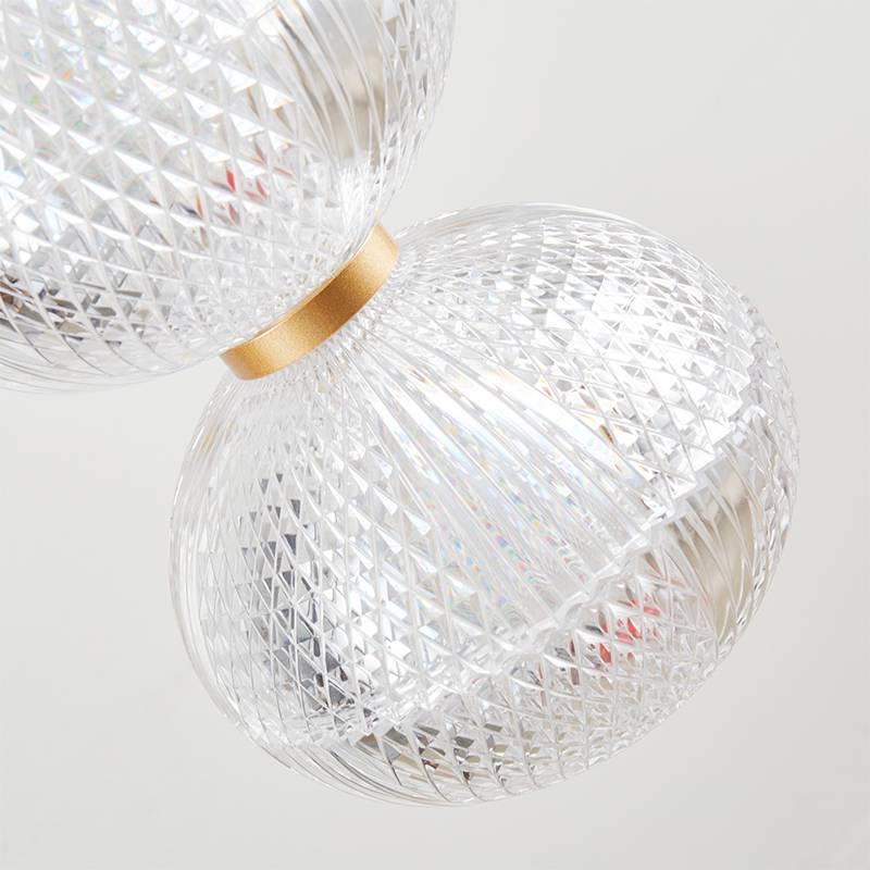 Pendente Nordecor Luse 3 Mód 21 watts 3000K Ouro Champagne Ø150x500mm 2795