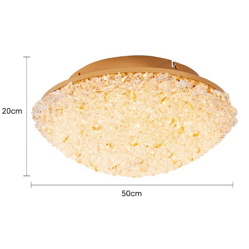 Plafon Nordecor Jou 36 watts 3000K Dourado Brilho Ø500x200mm 2769