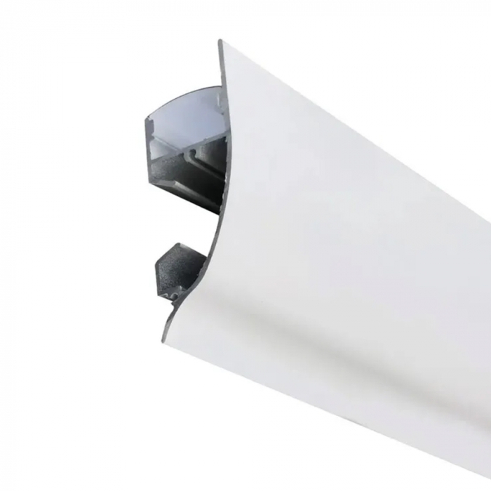 Perfil Sobrepor de Rodapé Nordecor 16x40mm Barra de 3 metros Branco 4170