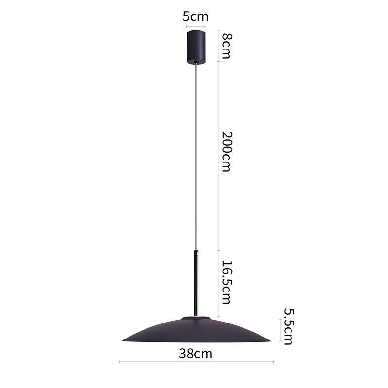 Pendente Nordecor Kale Ger 10 watts 3000K Preto Ø380mm 2860