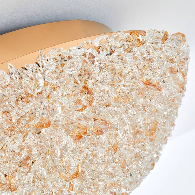 Plafon Nordecor Jou 36 watts 3000K Dourado Brilho Ø500x200mm 2769