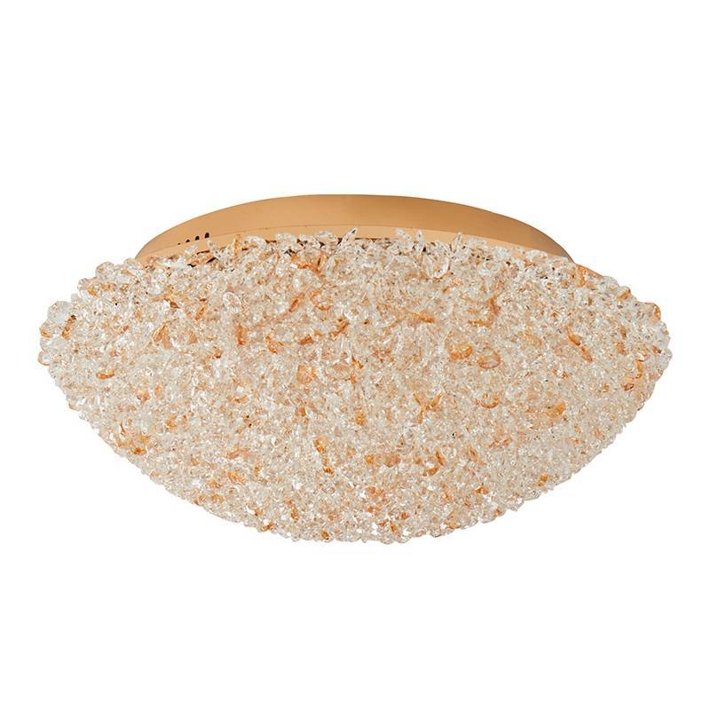 Plafon Nordecor Jou 36 watts 3000K Dourado Brilho Ø500x200mm 2769