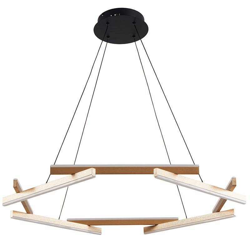 Pendente Nordecor Wida 45 watts 3000K Ouro Champagne 680mm 2788
