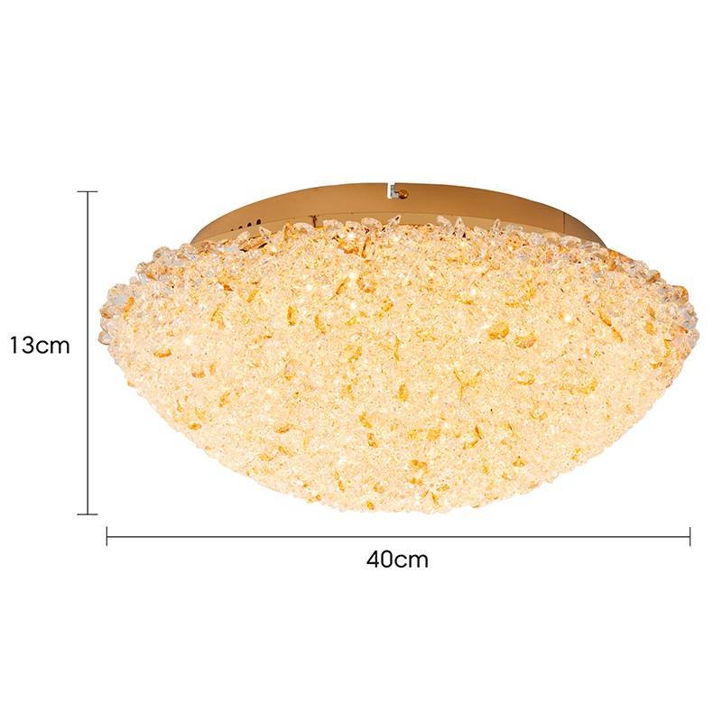 Plafon Nordecor Jou 24 watts 3000K Dourado Brilho Ø400x130mm 2768