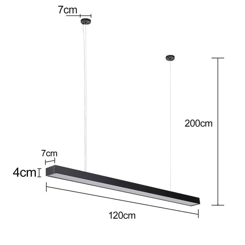 Pendente Nordecor Otan 24 watts 4000K Preto 40x1200mm 2643