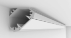 Perfil Newline Linear Sobrepor Fit15 Canto 45° 1500x23x23mm SPS12150