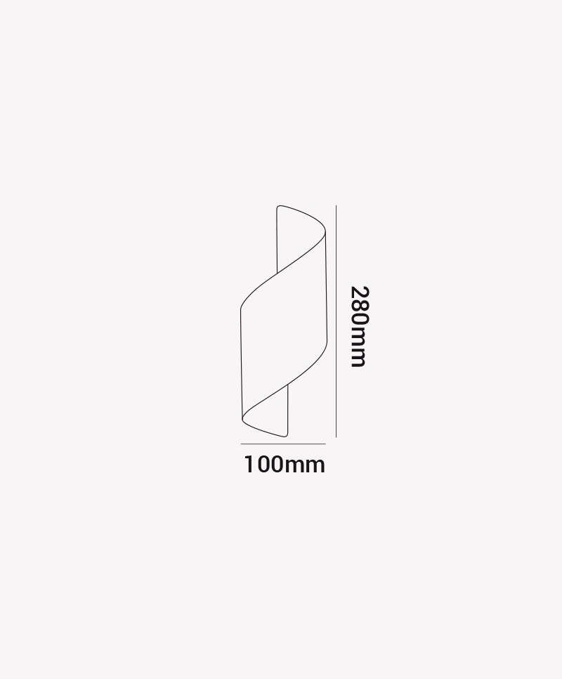 Arandela Opus LED Sundae Preta 10 watts 3000K Bivolt IP54 100x280mm OPS 85209