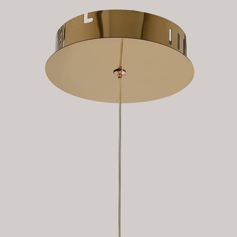 Pendente Nordecor Lezie IN Cristal 32 watts 3000K Ouro Brilho 450x130x35mm 2741