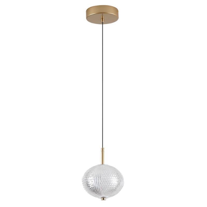 Pendente Nordecor Luse 7 watts 3000K Ouro Champagne Ø150x220mm 2794