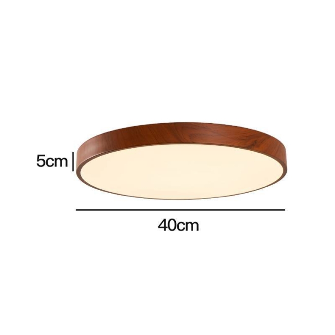 Plafon Nordecor Oris Redondo 24 watts 3000K Imbuia Ø400x50mm 2452