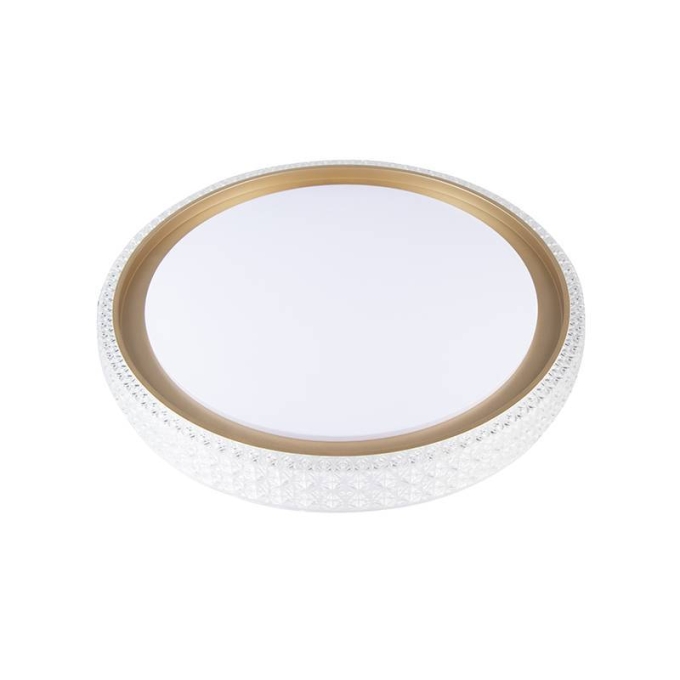 Plafon Nordecor Kenle 36 watts Multitemperatura Dourado Ø500x70mm 2665