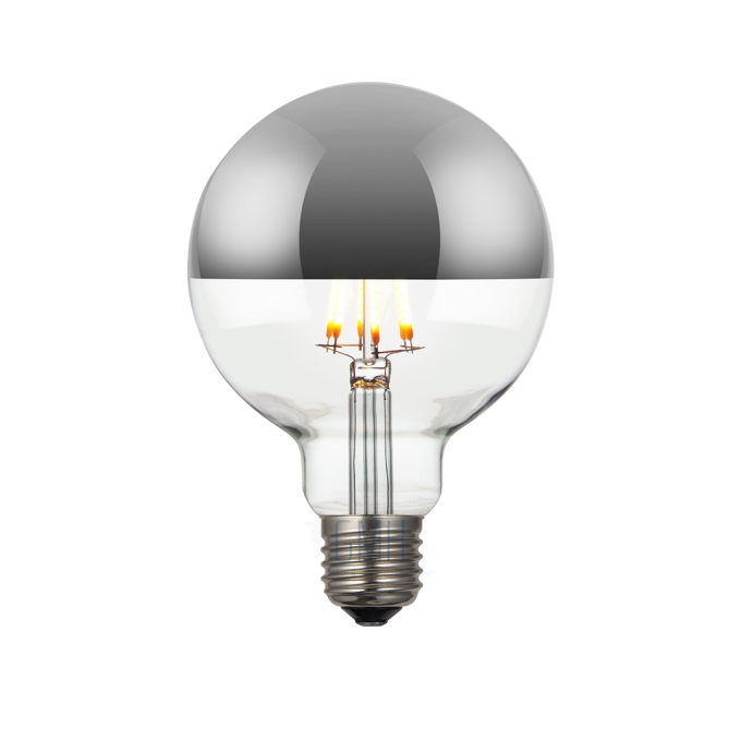Lâmpada GMH G95 Defletora Prata 6 watts Bivolt 2200K LG95D-6W