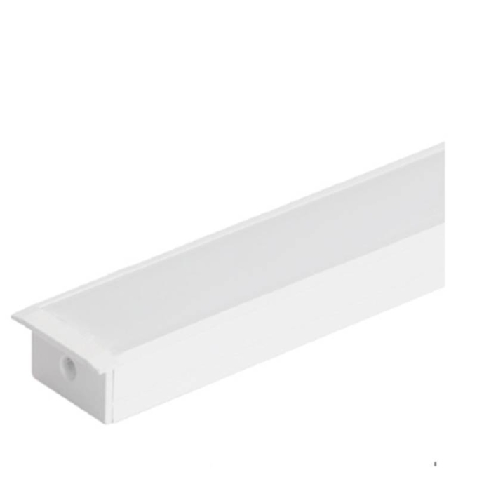 Perfil de Embutir Nordecor 27,3x15,3mm Barra de 3 metros Branco 4217