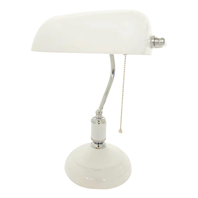 Luminária de Mesa GMH Banker Branco 1L E27 380x265mm Bivolt L-INGLESA-BRANCO