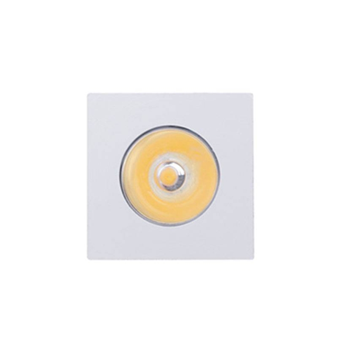 Mini Spot Embutido Nordecor Elysa Quadrado 1 watts 3000K Branco 31x31x20mm 6000
