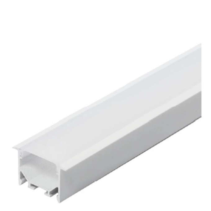 Perfil de Embutir Nordecor 30x18mm Barra de 3 metros Branco 4218