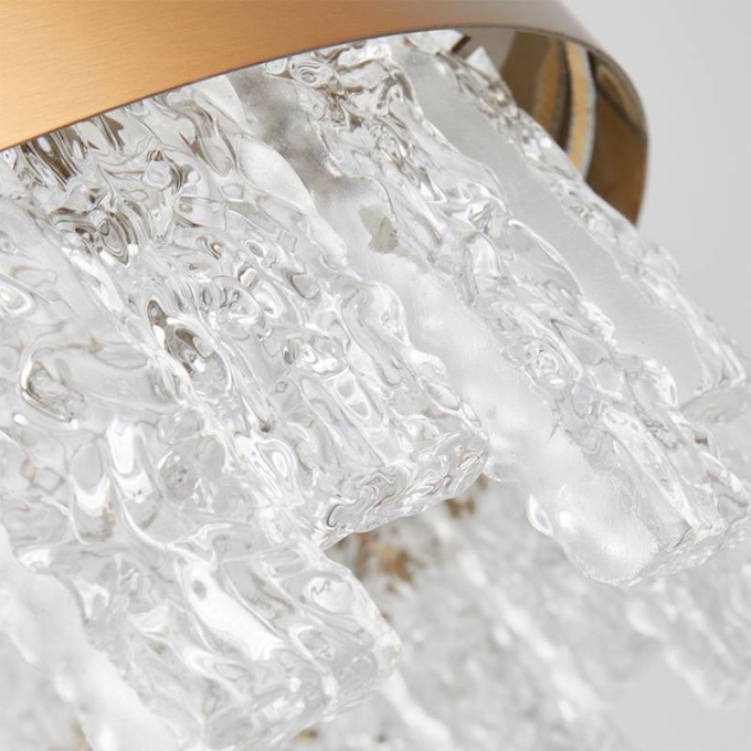 Pendente Nordecor Lowy 40 watts 3000K Dourado Brilho Ø600mm 2761