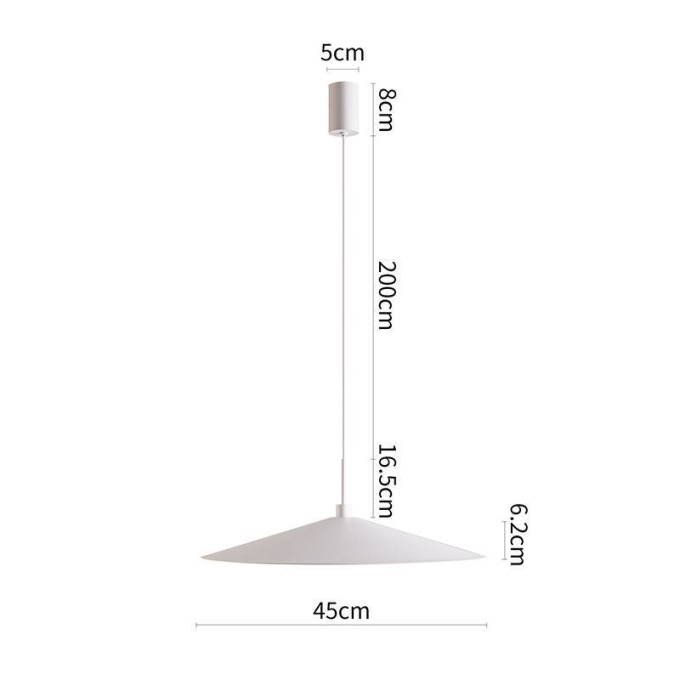 Pendente Nordecor Kale Dre 10 watts 3000K Branco Ø450mm 2865