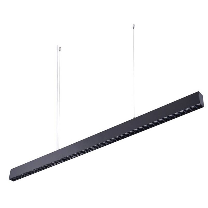 Pendente Nordecor Lyta Pro 40 watts 3000K Preto 60x35x1200mm 2836