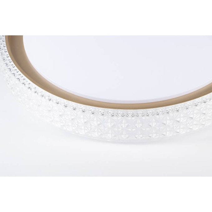 Plafon Nordecor Kenle 36 watts Multitemperatura Dourado Ø500x70mm 2665