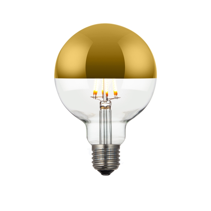 Lâmpada GMH G95 Defletora Dourada 6 watts Bivolt 2200K LG95DGOLD-6W
