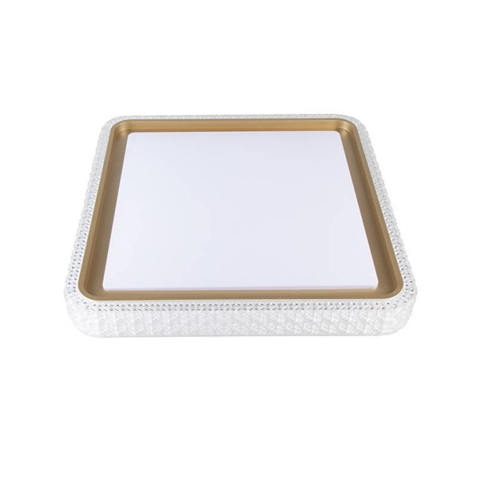Plafon Nordecor Kenle Quadrado 36 watts Multitemperatura Dourado 500x500x70mm 2668