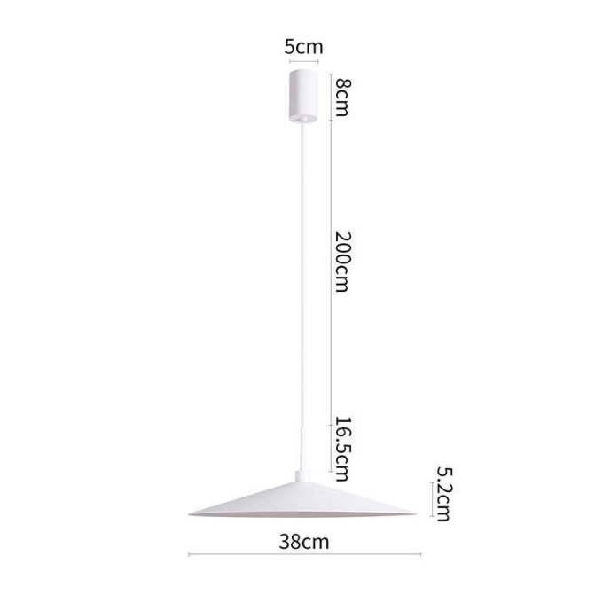 Pendente Nordecor Kale Dre 10 watts 3000K Branco Ø380mm 2863