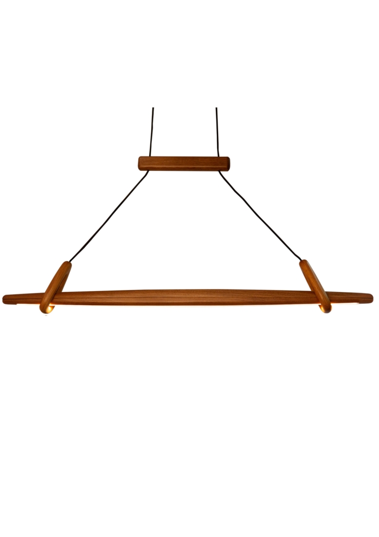 Pendente Nova Home Slim M Madeira Jequitibá Natural 3000K 24V 1200mm 3140