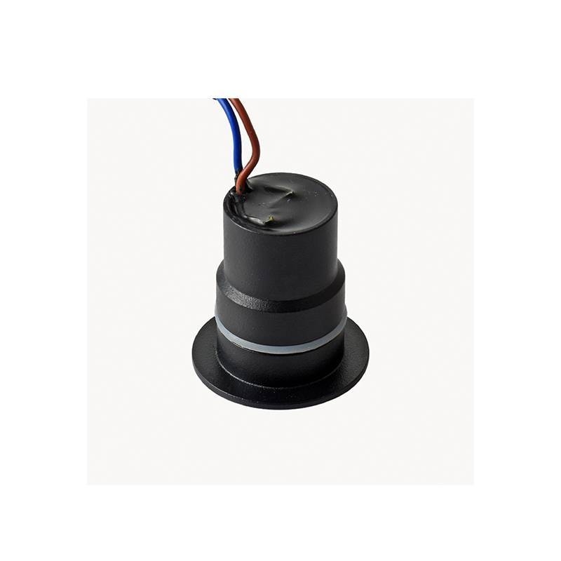 Embutido de Solo Nordecor Sisa 2 watts 12V 36° IP67 3000K Preto Ø44x45mm 6394