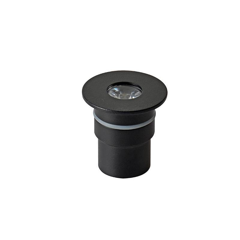 Embutido de Solo Nordecor Sisa 2 watts 12V 36° IP67 3000K Preto Ø44x45mm 6394