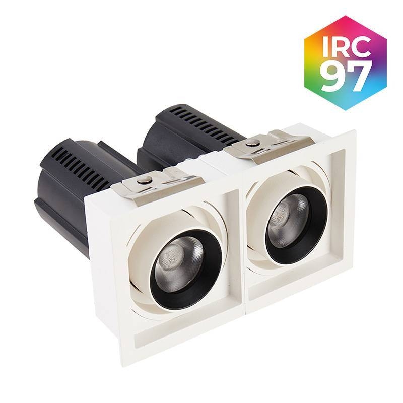 Embutido Nordecor Aiva Duo 14 watts 2700K 24° Branco Ø117x63x66mm IRC97 Bivolt 6481