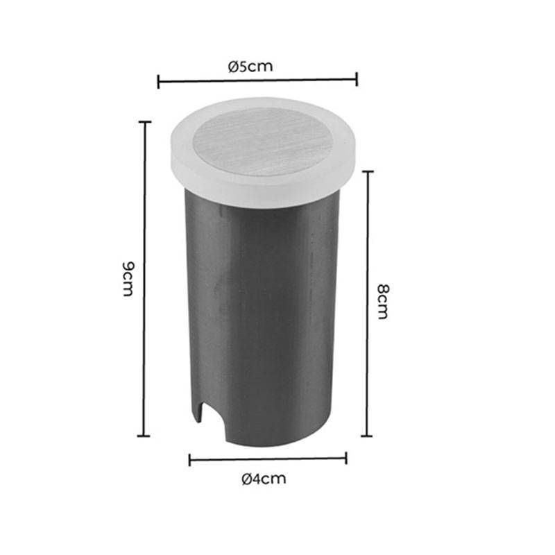 Embutido de Solo Nordecor Pazo 1 watts 180° IP67 3000K Alumínio Ø50x80mm 6152