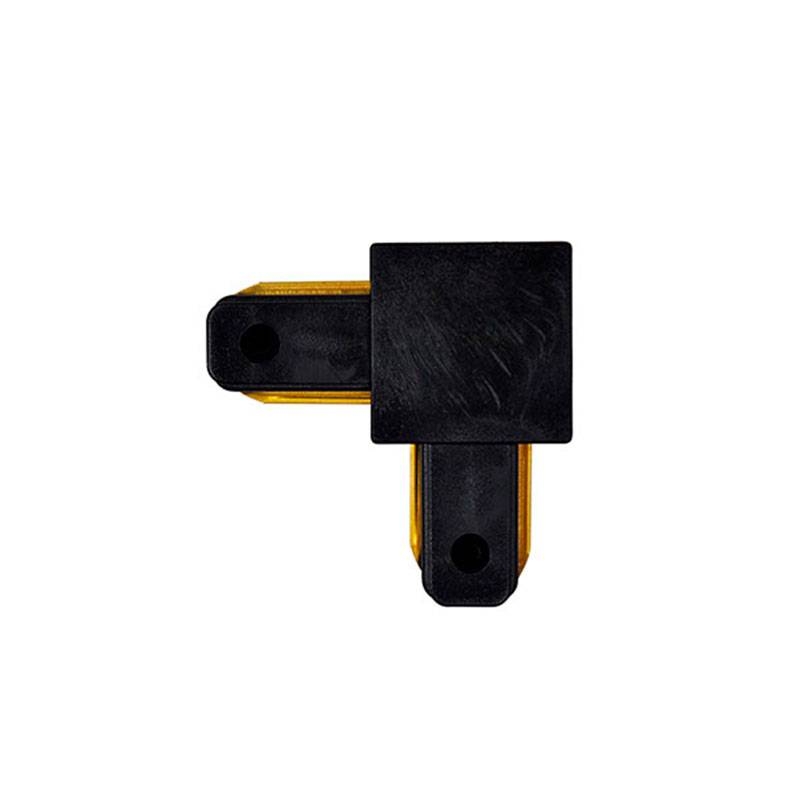 Emenda de Trilho Sobrepor L Nordecor Preto 65x35x14mm 6071