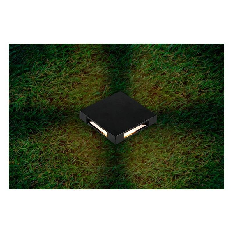 Embutido de Solo Nordecor Eran 2 watts IP67 3000K Preto Bivolt 55x55x90mm 6412