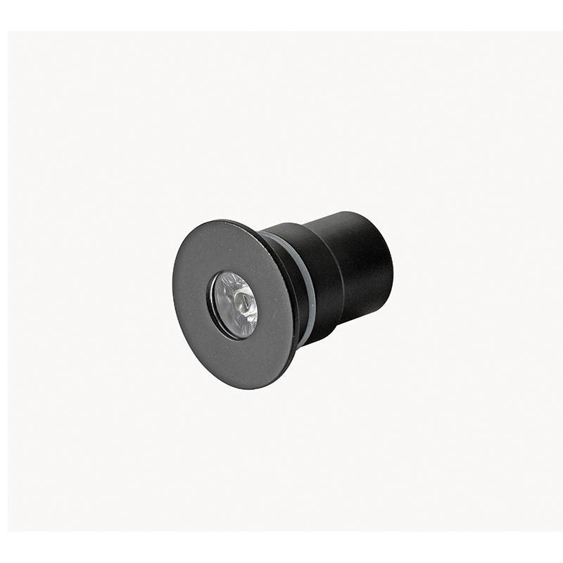 Embutido de Solo Nordecor Sisa 2 watts 12V 36° IP67 3000K Preto Ø44x45mm 6394