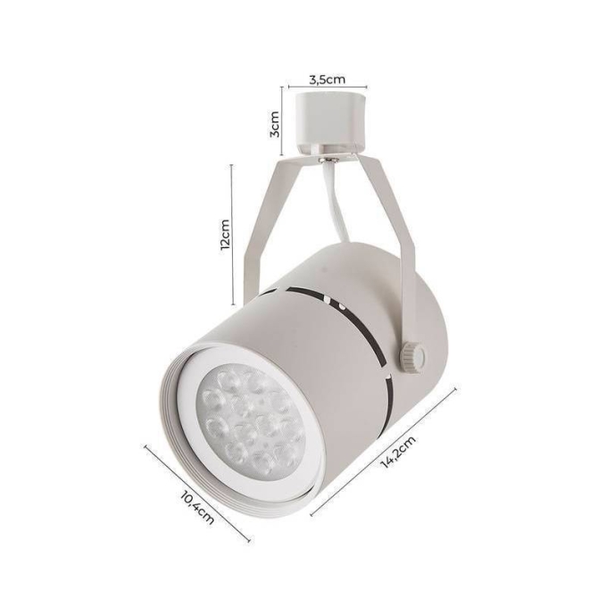Spot para Trilho Nordecor Classic Branco PAR30 E27 Ø104x142mm 6038