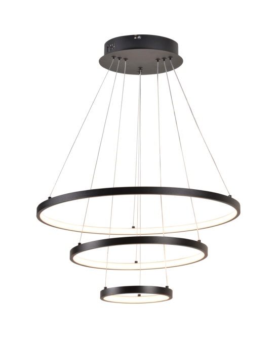 Pendente Sindora Ferro Preto e Silicone 60 watts 3000K Ø200x400x600mm QD05002