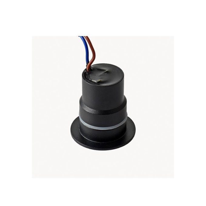 Embutido de Solo Nordecor Sisa 2 watts 12V 36° IP67 3000K Preto Ø44x45mm 6394