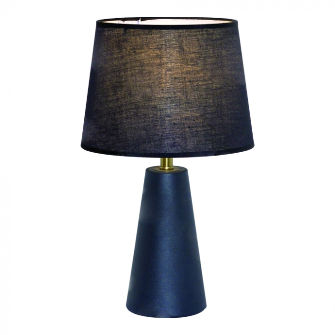 Abajur Sindora Metal Preto e Cúpula Linho Preto Ø250x430mm DCT00535