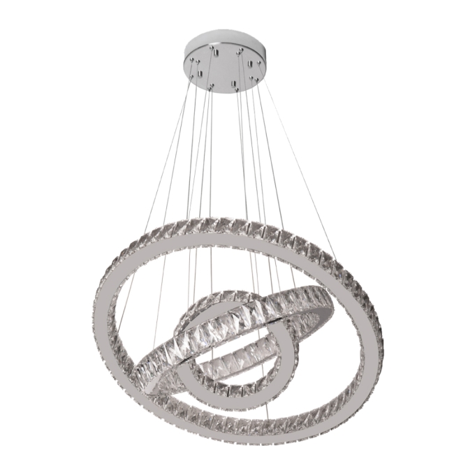 Pendente DNA Lustres Três Alianças Slim Espelhado 45 watts 3000K Ø600/400/200mm ALR-60-3