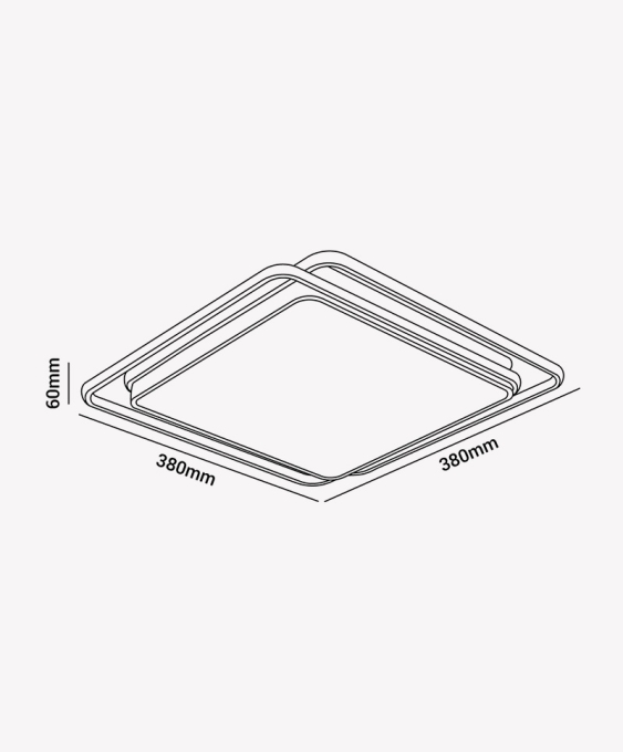 Plafon Opus LED Hoop Dourado 72 watts Multitemperatura Bivolt 380x380mm OPS 82925