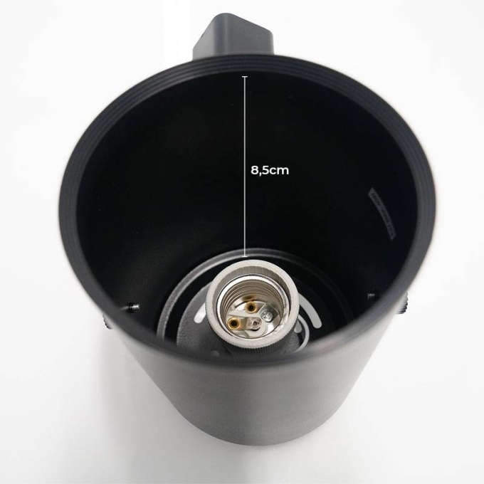 Spot para Trilho Nordecor Lille Preto PAR30 Recuado (CDMR) Ø103x142mm 6321
