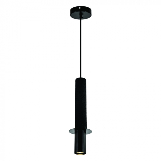 Pendente Sindora 1L GU10 Metal Preto e Concreto Preto Ø60x415mm DCD04083