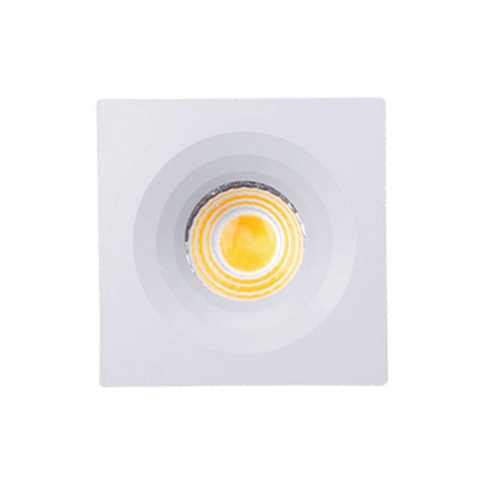 Mini Spot Embutido Nordecor Elysa Quadrado 3 watts 3000K Branco 46x46x20mm 6005