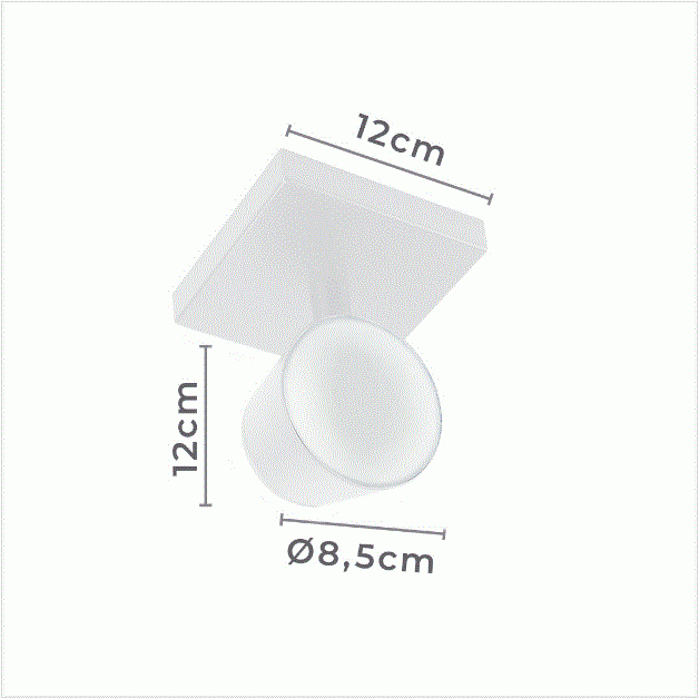 Spot Sobrepor Nordecor Cylin Redondo 7 watts 3000K Branco Ø85x120mm 6264
