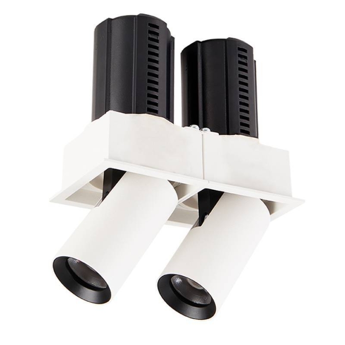 Embutido Nordecor Aiva Duo 14 watts 2700K 24° Branco Ø117x63x66mm IRC97 Bivolt 6481